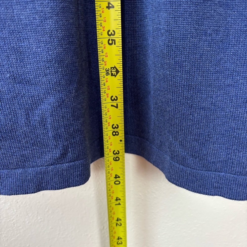 Poetry Tunic Dress Silk Cashmere Blend Cuff Sleeve Women’s Sz 16 Royal Blue VP37 - Picture 7 of 7